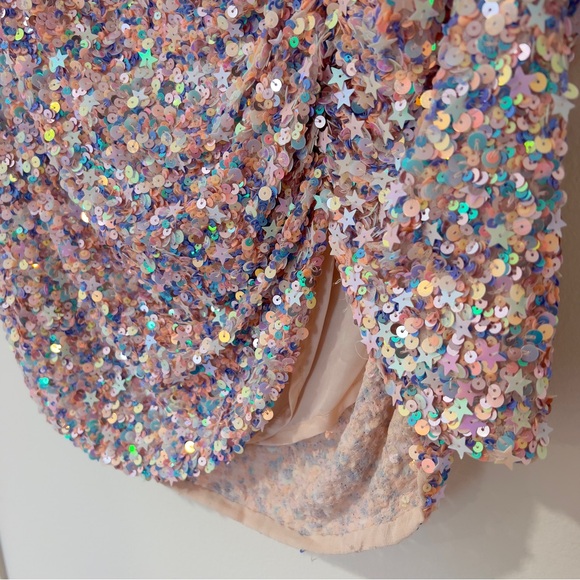 Retrofete Pink Star Sequin Mini Skirt M NWT ($375) - Picture 4 of 6